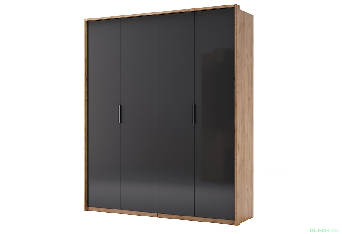 Skříň 4dv bez zrcadel, série N Lava / dub kraft Luna - Fotografie 1 Fotografie 1 - Skříň 4dv bez zrcadel, série N Lava / dub kraft Luna