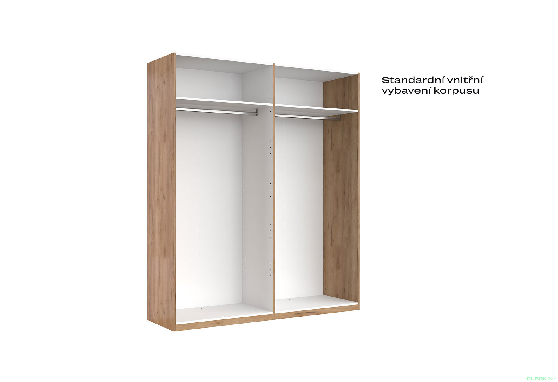 Skříň 4dv bez zrcadel, série N Lava / dub kraft Luna - Fotografie 4 Fotografie 4 - Skříň 4dv bez zrcadel, série N Lava / dub kraft Luna