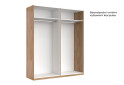Skříň 4dv bez zrcadel, série N Lava / dub kraft Luna - Fotografie 4 Fotografie 4 - Skříň 4dv bez zrcadel, série N Lava / dub kraft Luna