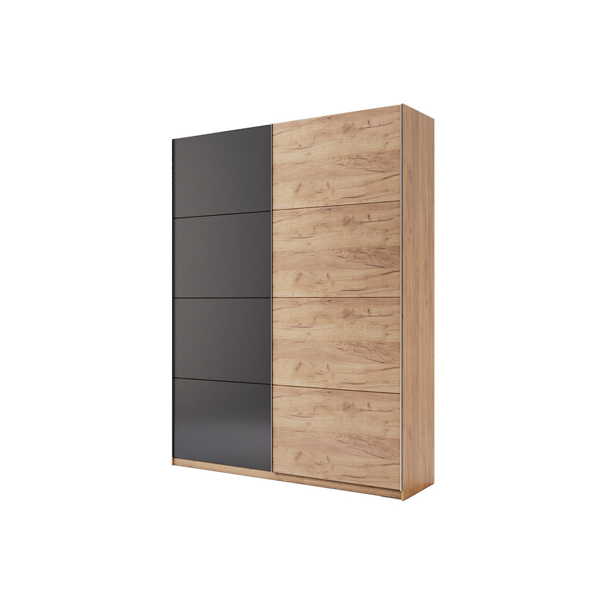 

Skříň s posuvnými dveřmi 1,5x2,4m (Dveře Dub Kraft/Mat Láva), série N Luna