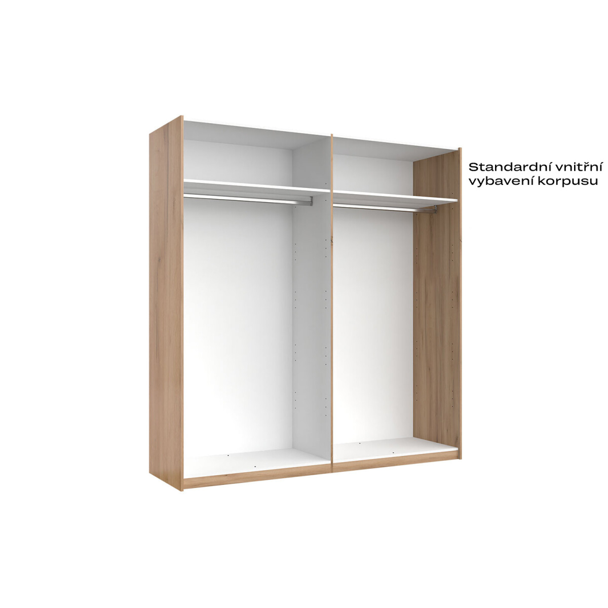 

Skříň s posuvnými dveřmi 2,0x2,1m (Dveře Dub Kraft/Mat Láva), série N Luna