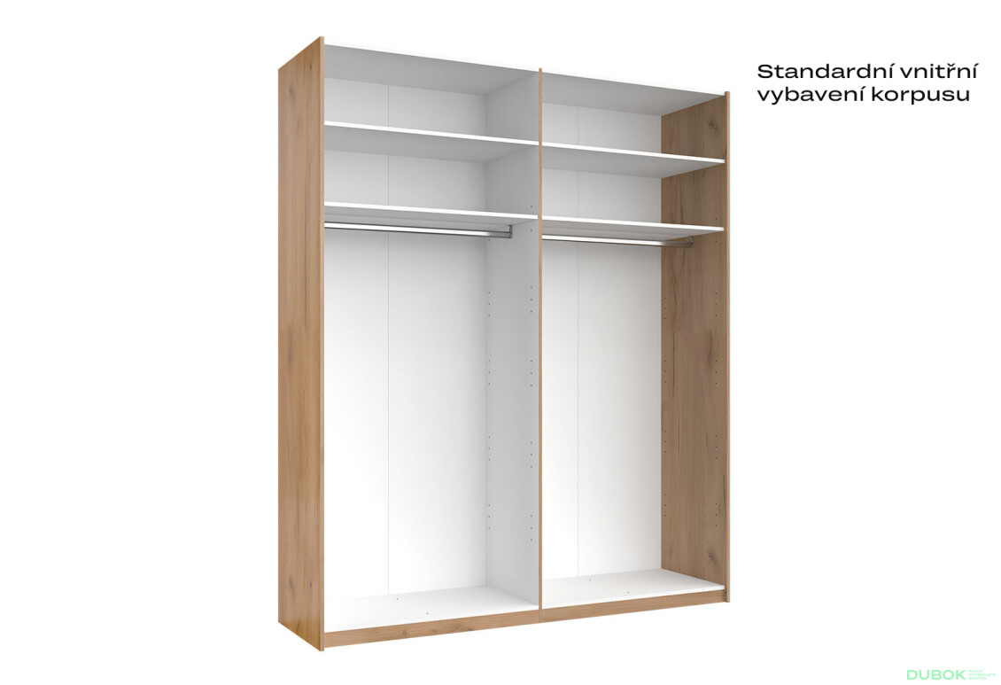 Skříň s posuvnými dveřmi 2.0x2.4m (Dveře Dub Kraft/Mat Láva), série N Luna - Fotografie 2 Fotografie 2 - Skříň s posuvnými dveřmi 2.0x2.4m (Dveře Dub Kraft/Mat Láva), série N Luna