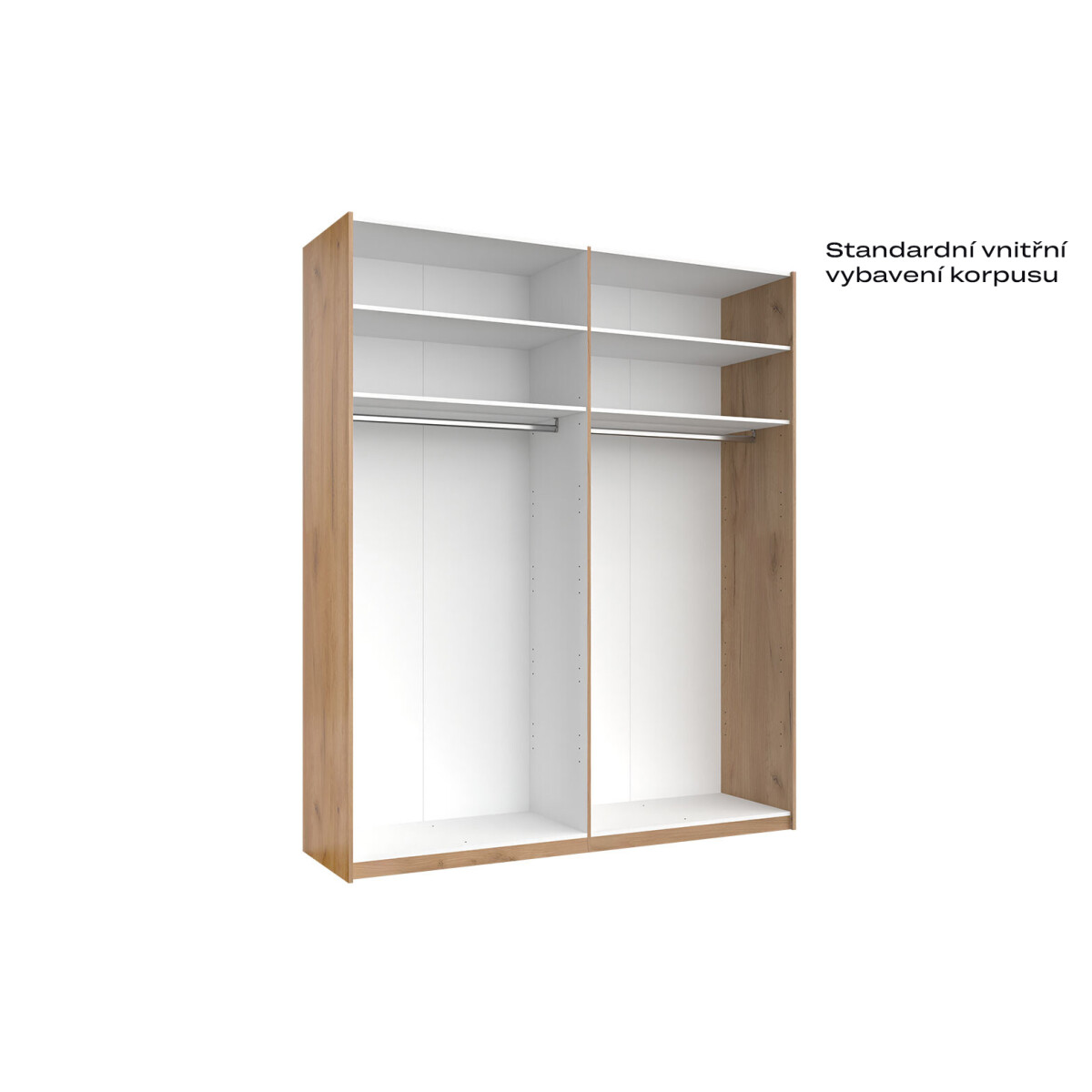 

Skříň s posuvnými dveřmi 2.0x2.4m (Dveře Mat Láva/Zrcadlo), série N Luna