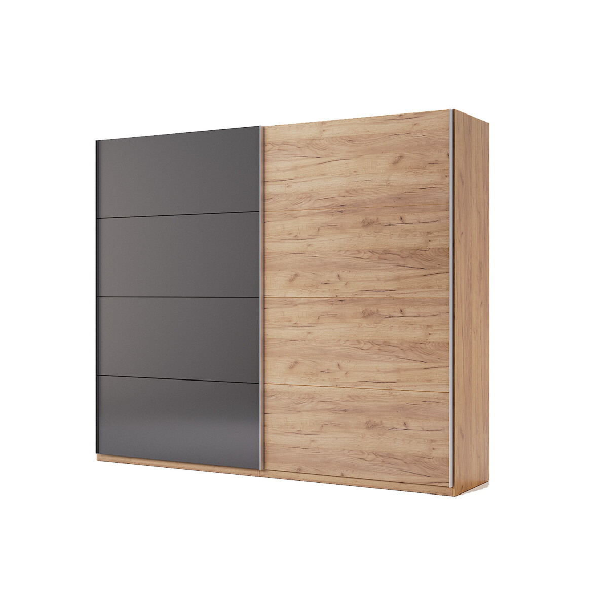 

Skříň s posuvnými dveřmi 2,5x2,1m (Dveře Dub Kraft/Mat Láva), série N Luna