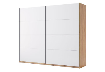 Skříň s posuvnými dveřmi 2,5x2,1m (Dveře Lesklé Bílé) série N Asti
