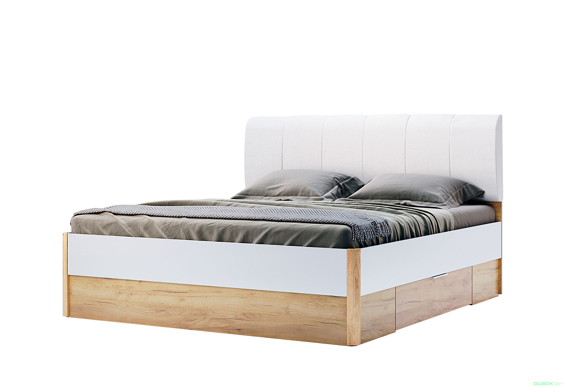 Postel 180x200 měkké čelo s šuplíky bez rámu Asti - Fotografie 1 Fotografie 1 - Postel 180x200 měkké čelo s šuplíky bez rámu Asti