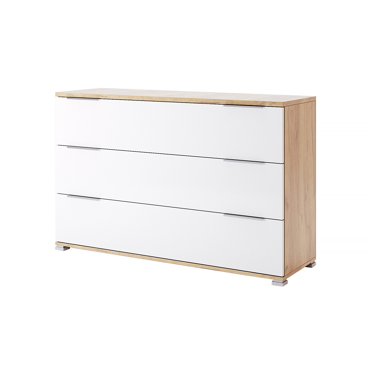 

Komoda 3Š dub craft / bílý Asti