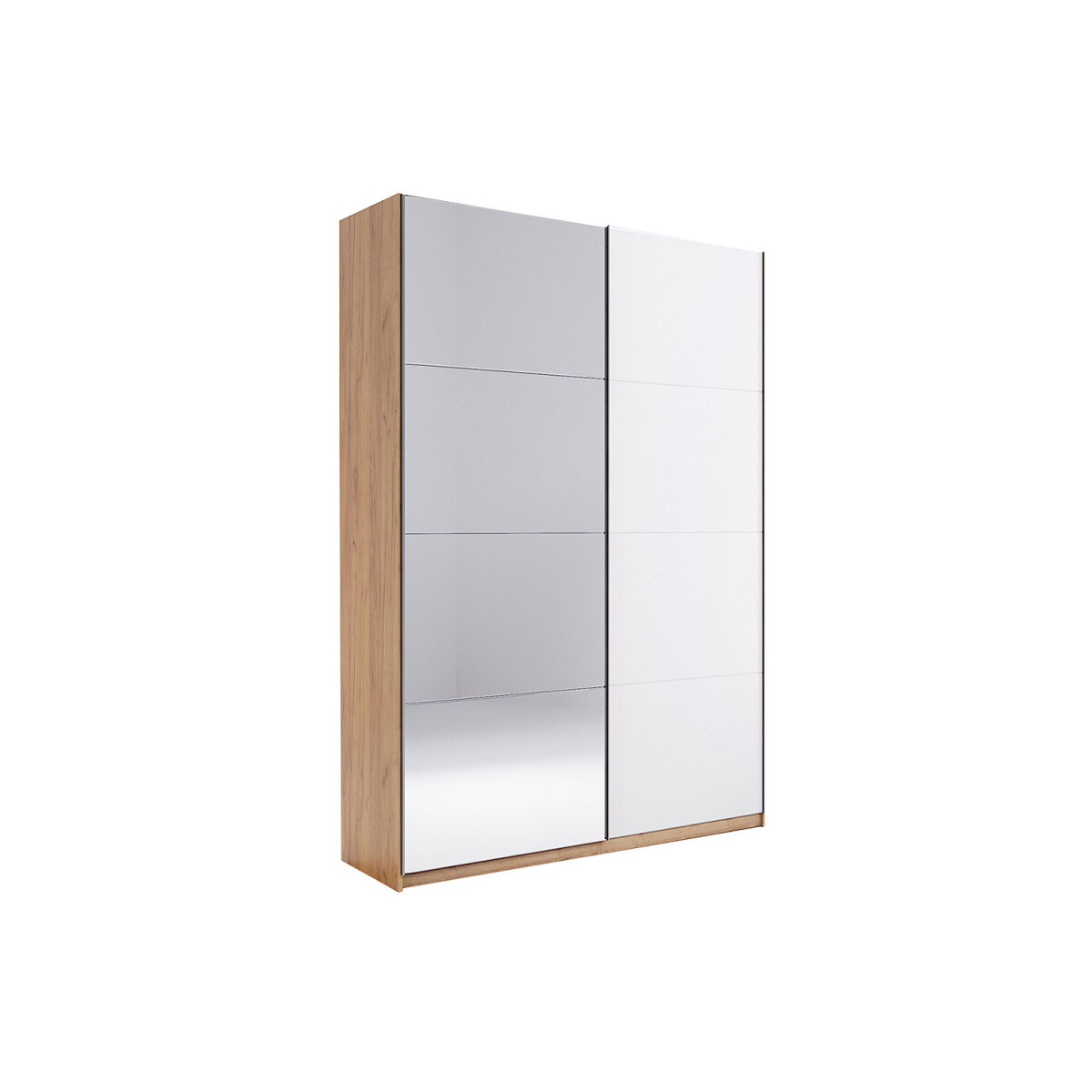 Skříň s posuvnými dveřmi 1.5x2.4m (Dveře Lesklé Bílé/Zrcadlo) série N Asti