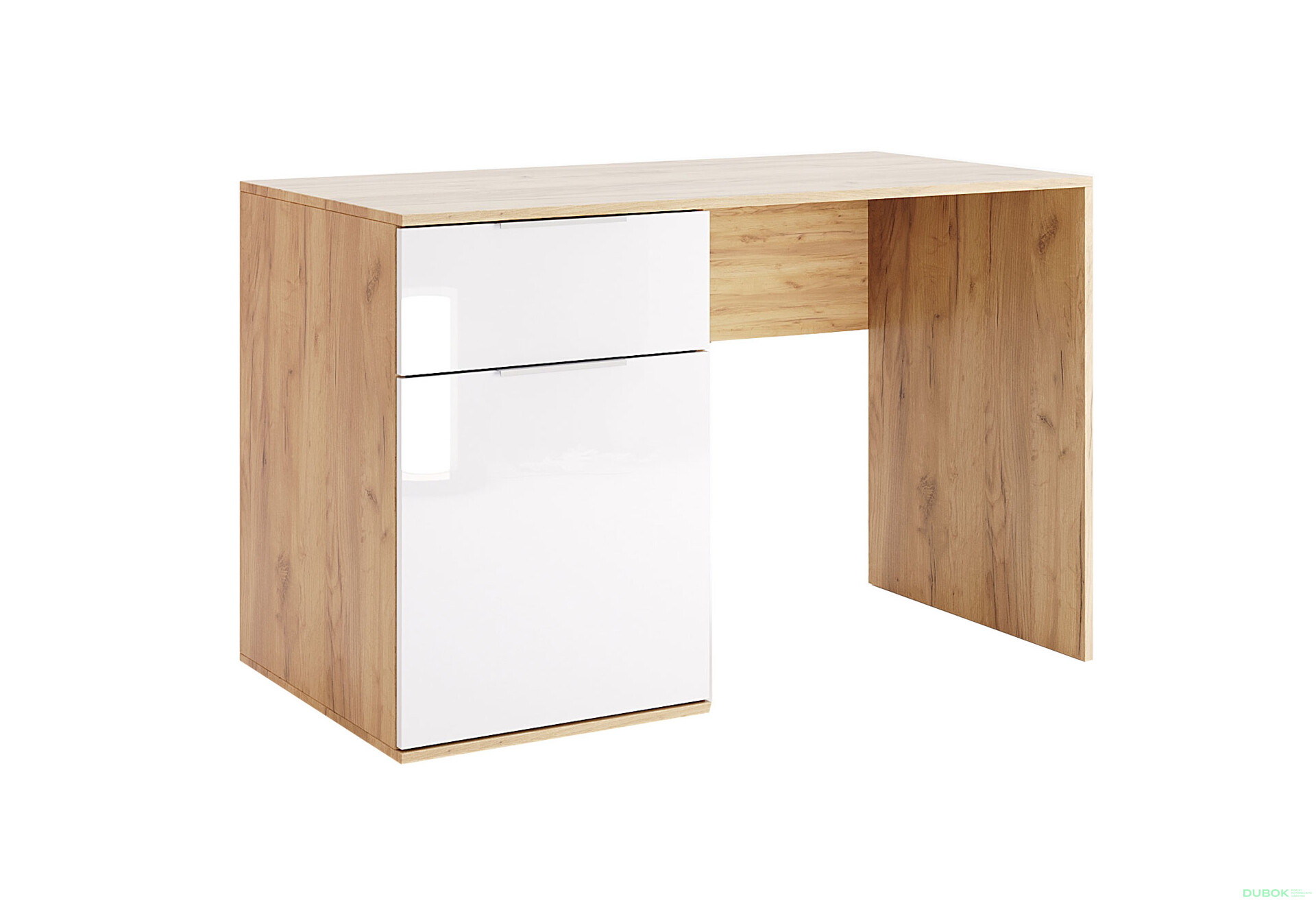 Psací stůl 1d 1z dub kraft / bílý Asti - Fotografie 1 Fotografie 1 - Psací stůl 1d 1z dub kraft / bílý Asti