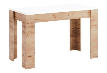 Jídelní stůl 1200x650, dub kraft / bílý Asti