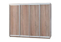Fotografie 3 - Skříň s posuvnými dveřmi 2400x3000x600 4LTD dub sonoma, profil stříbrný