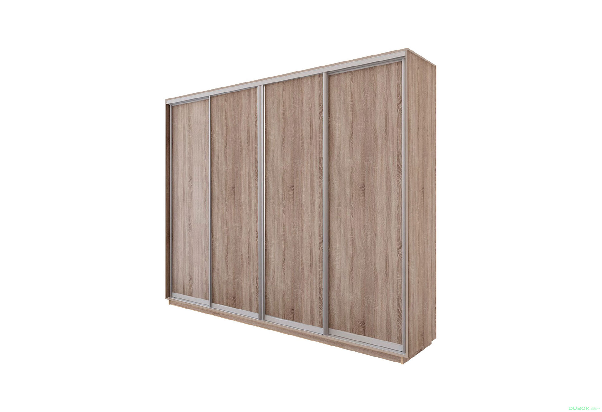 Fotografie 1 - Skříň s posuvnými dveřmi 2400x3000x600 4LTD dub sonoma, profil stříbrný