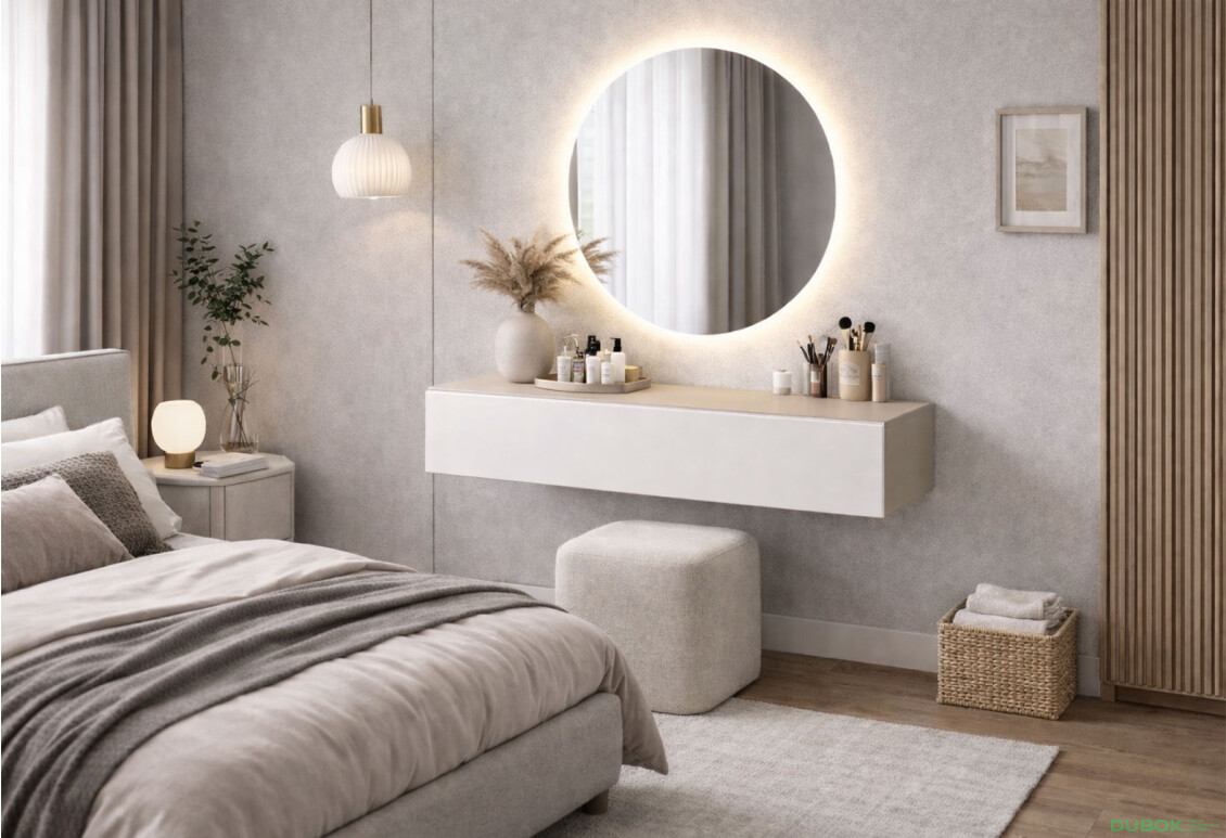 Fotografie 2 - Toaletní stolek 80 cm kašmír / nymphaea alba Space