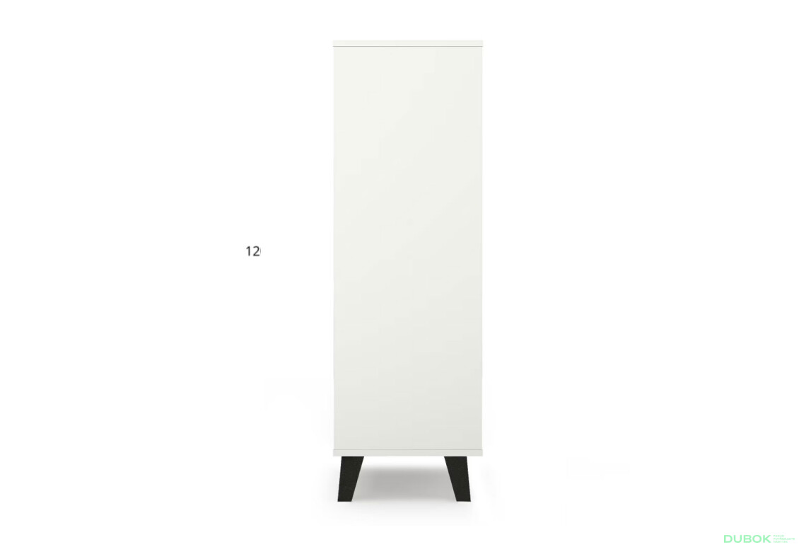 Fotografie 4 - Komoda Borg 5s/40 bílá / dub artisan