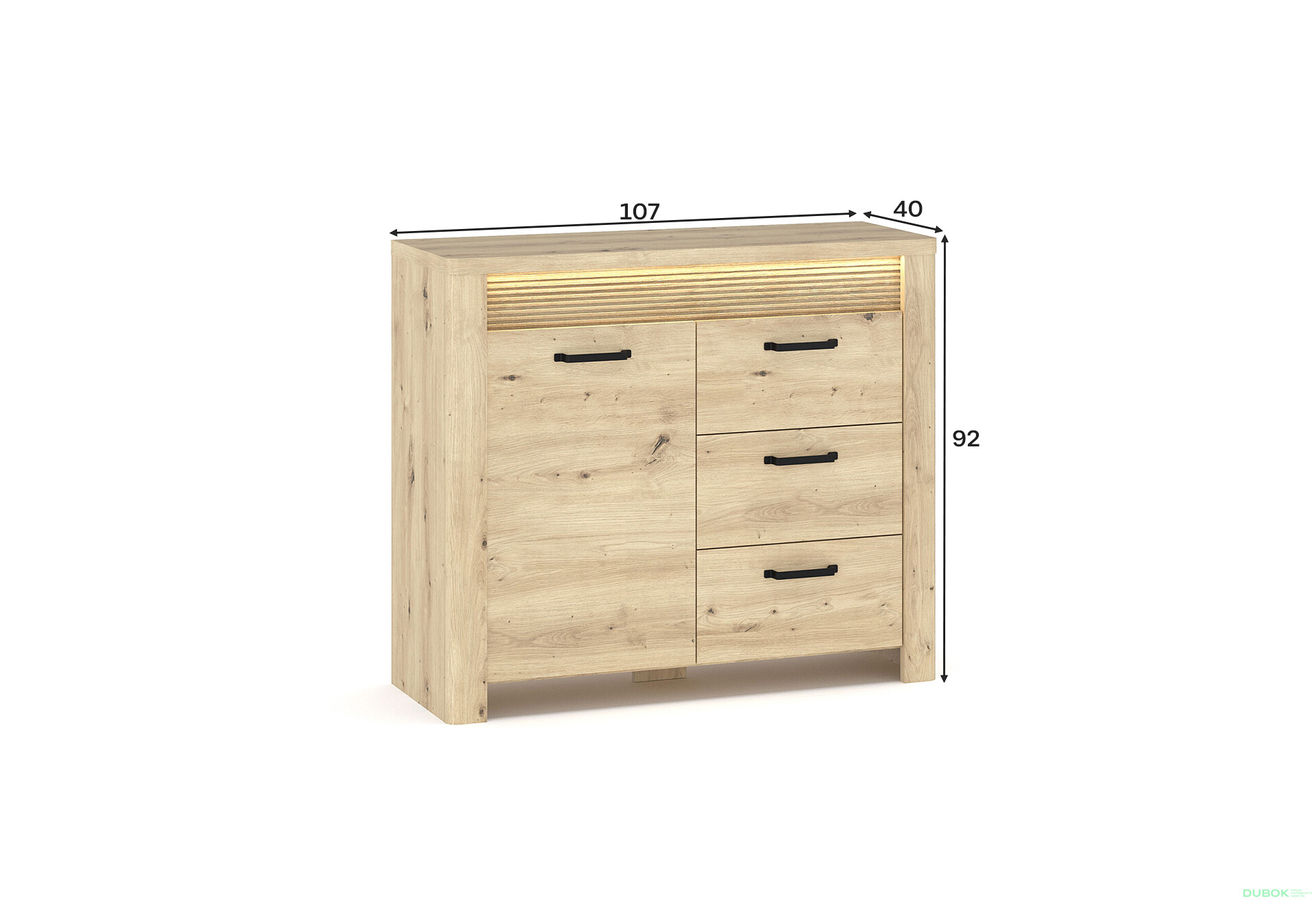 Fotografie 3 - Komoda 1d3s dub artisan Moris