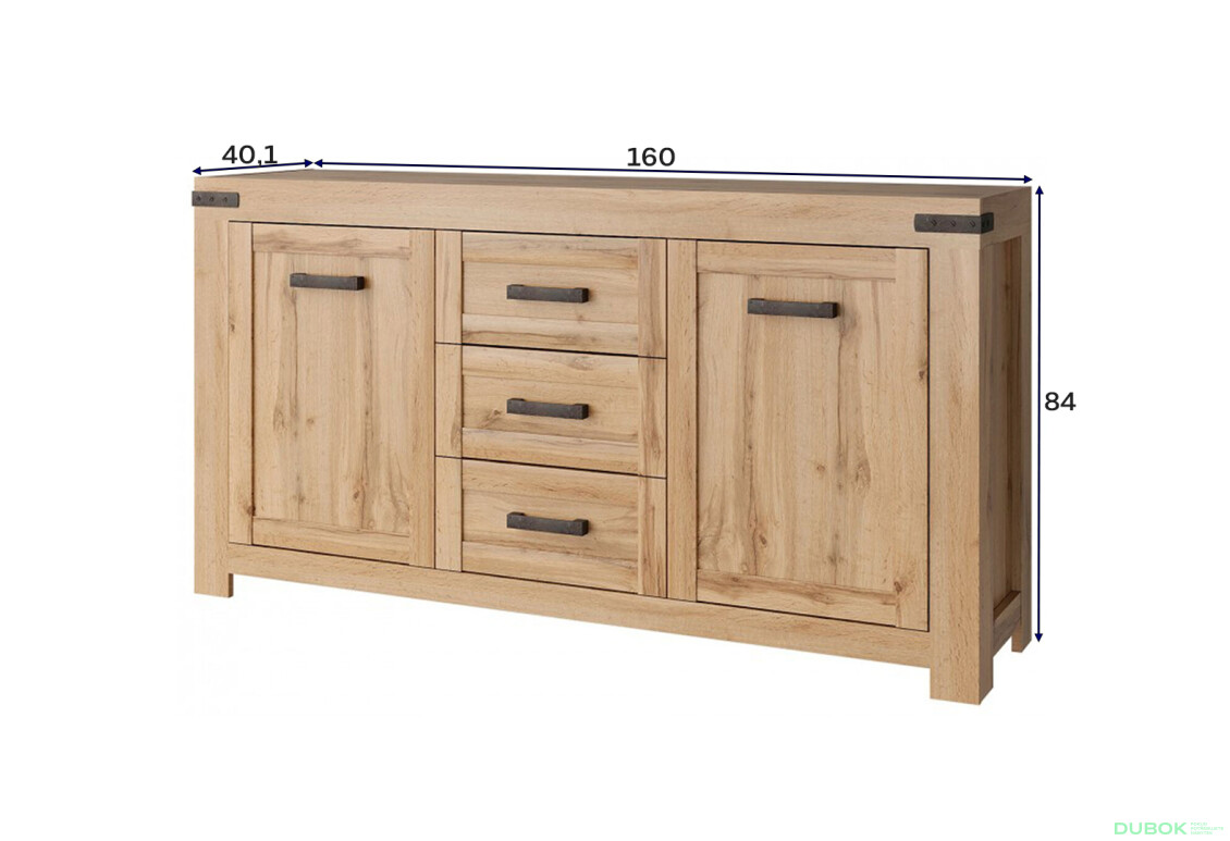 Fotografie 5 - Komoda 2d3s dub wotan Mortiz