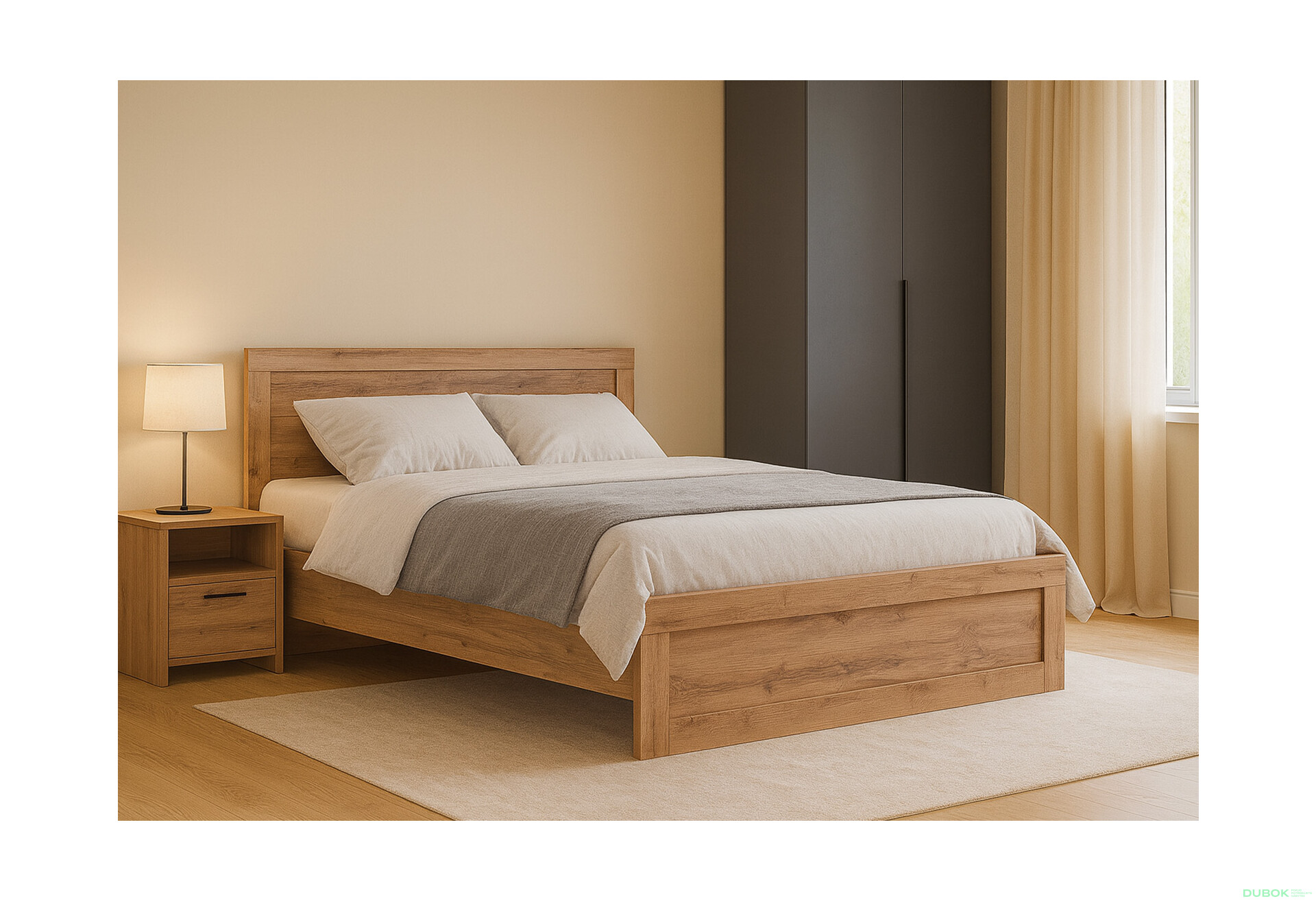 Fotografie 2 - Postel 180x200 s roštem dub wotan Mortiz