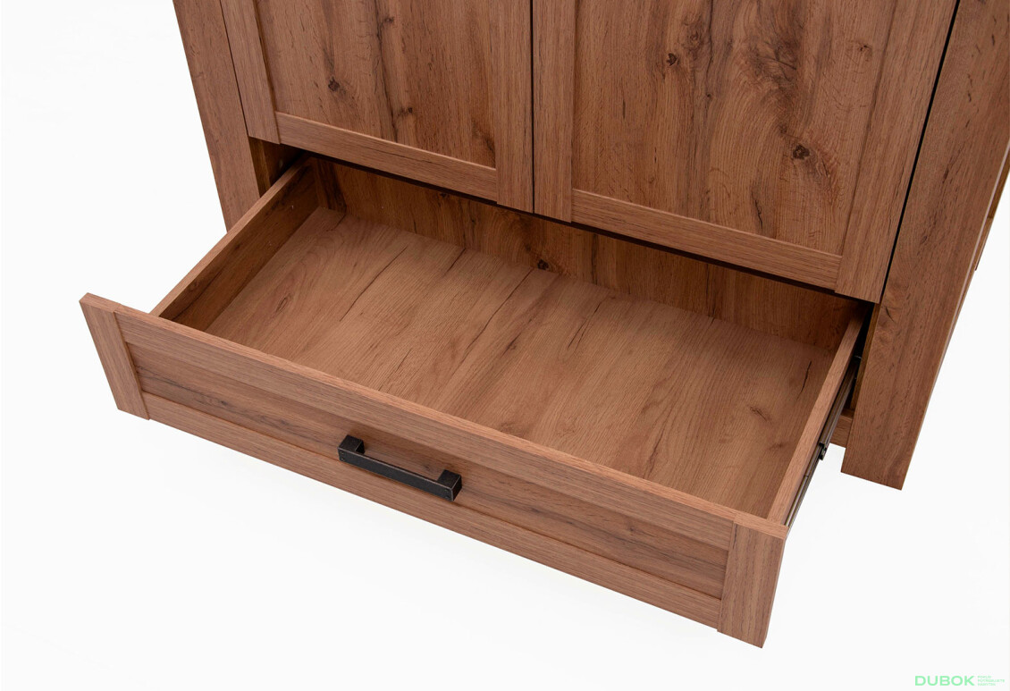 Skříň dvoudveřová se zásuvkou Mortiz 112x210x59.9 cm Dub wotan - Fotografie 6 Fotografie 6 - Skříň dvoudveřová se zásuvkou Mortiz 112x210x59.9 cm Dub wotan