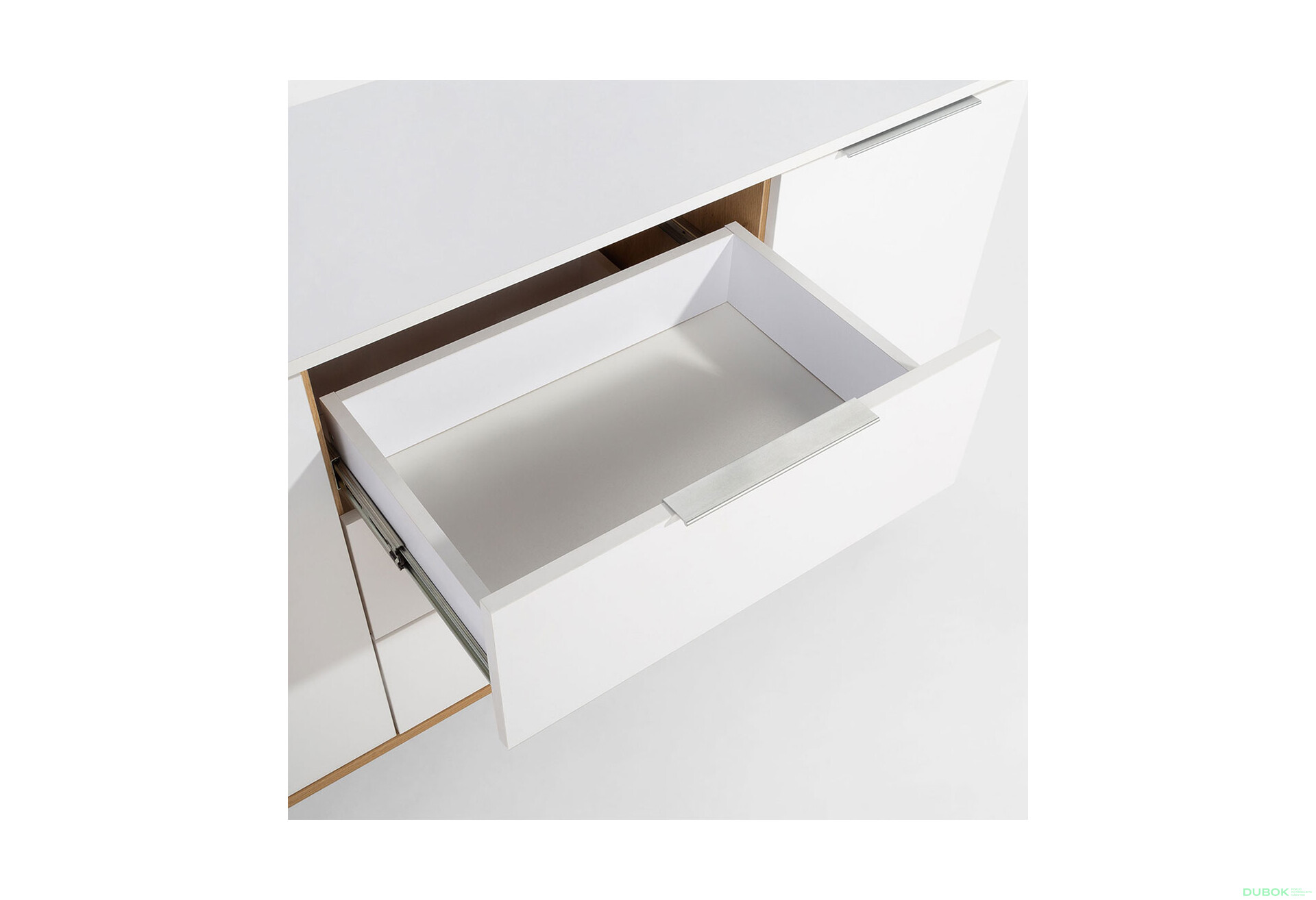 Komoda 2d3s bílá / dub kamenný Neptun - Fotografie 4 Fotografie 4 - Komoda 2d3s bílá / dub kamenný Neptun