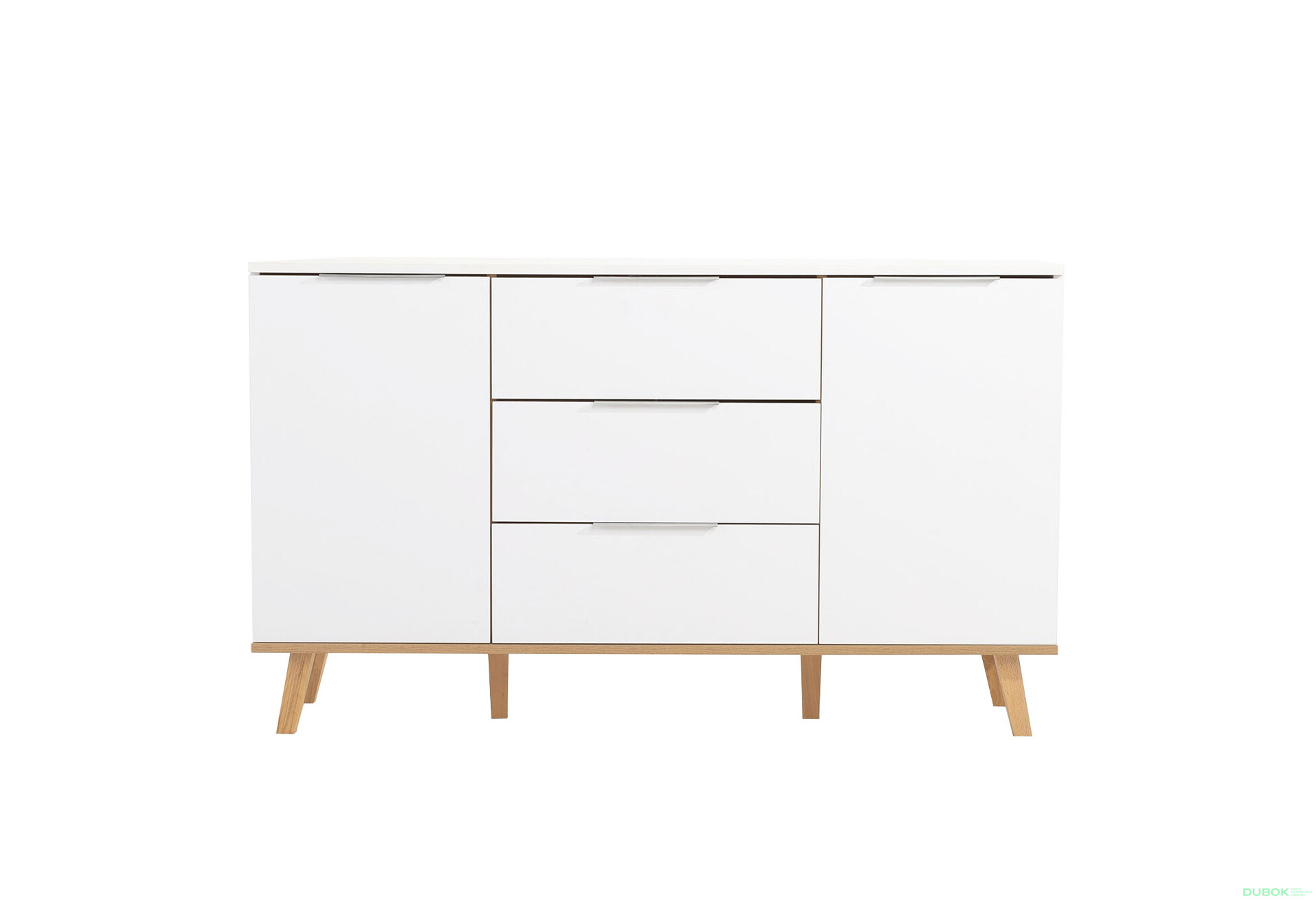Komoda 2d3s bílá / dub kamenný Neptun - Fotografie 2 Fotografie 2 - Komoda 2d3s bílá / dub kamenný Neptun