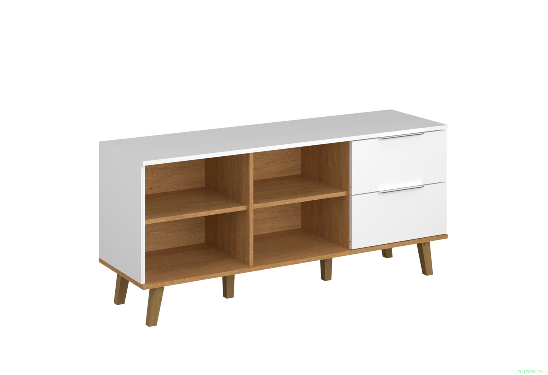 Komoda 2s/134 bílá / dub kamenný Neptun - Fotografie 1 Fotografie 1 - Komoda 2s/134 bílá / dub kamenný Neptun