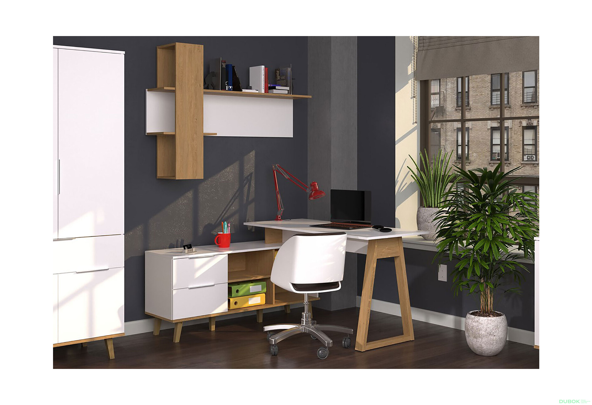 Komoda 2s/134 bílá / dub kamenný Neptun - Fotografie 5 Fotografie 5 - Komoda 2s/134 bílá / dub kamenný Neptun