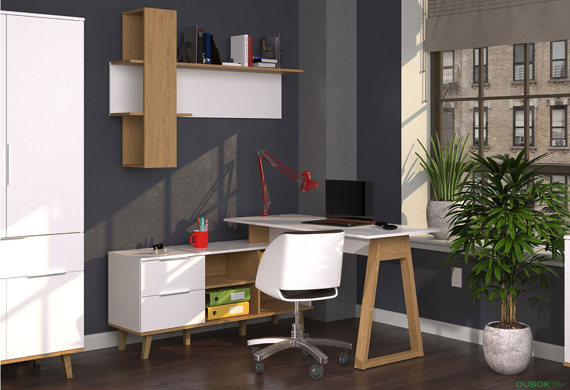 Komoda 2s/134 bílá / dub kamenný Neptun - Fotografie 5 Fotografie 5 - Komoda 2s/134 bílá / dub kamenný Neptun