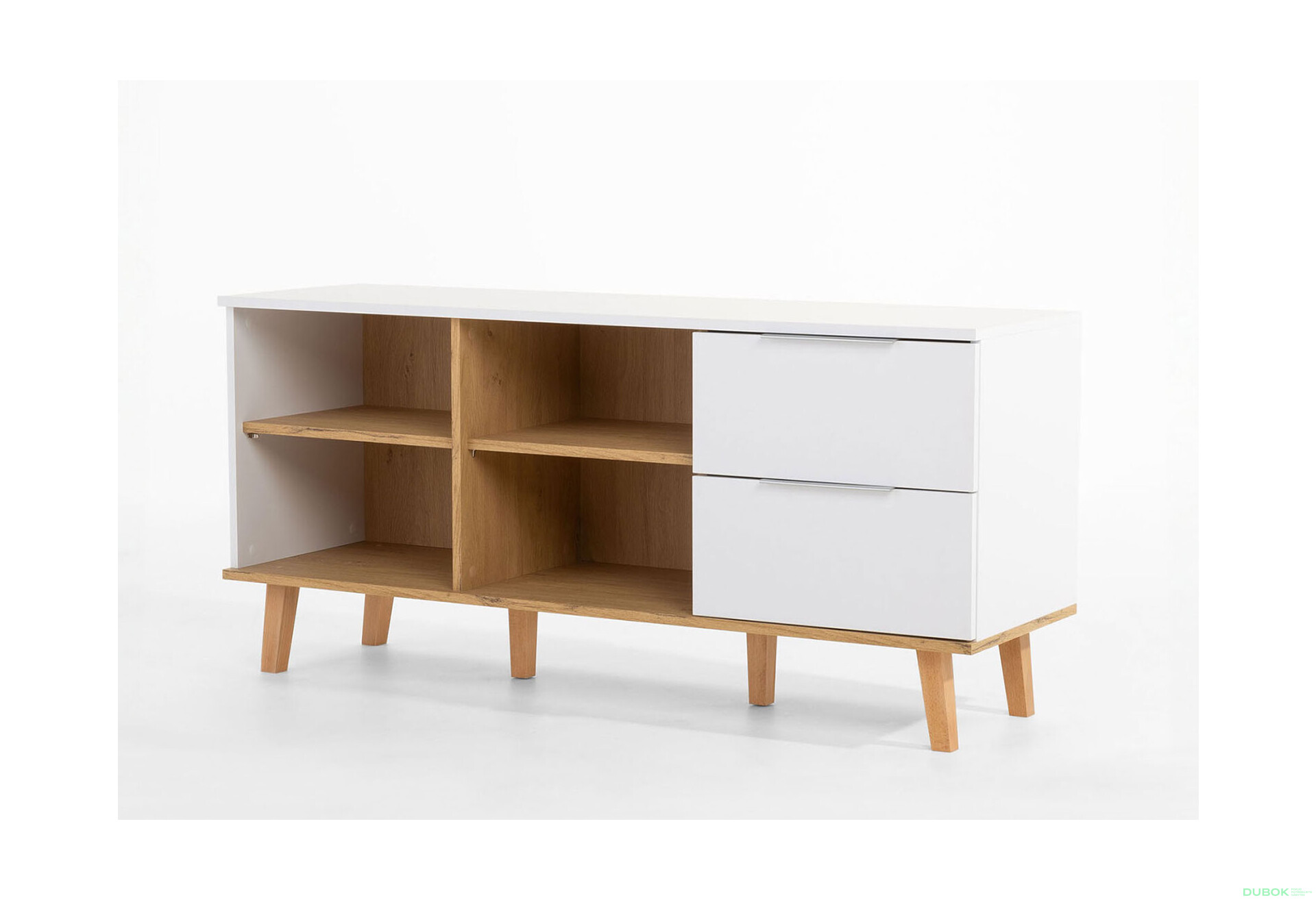 Komoda 2s/134 bílá / dub kamenný Neptun - Fotografie 4 Fotografie 4 - Komoda 2s/134 bílá / dub kamenný Neptun