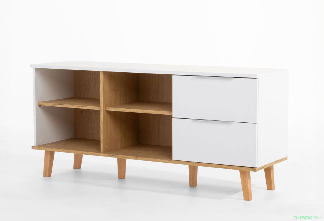 Komoda 2s/134 bílá / dub kamenný Neptun - Fotografie 4 Fotografie 4 - Komoda 2s/134 bílá / dub kamenný Neptun