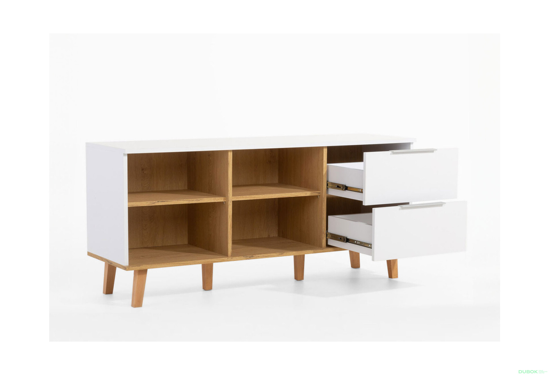 Komoda 2s/134 bílá / dub kamenný Neptun - Fotografie 3 Fotografie 3 - Komoda 2s/134 bílá / dub kamenný Neptun