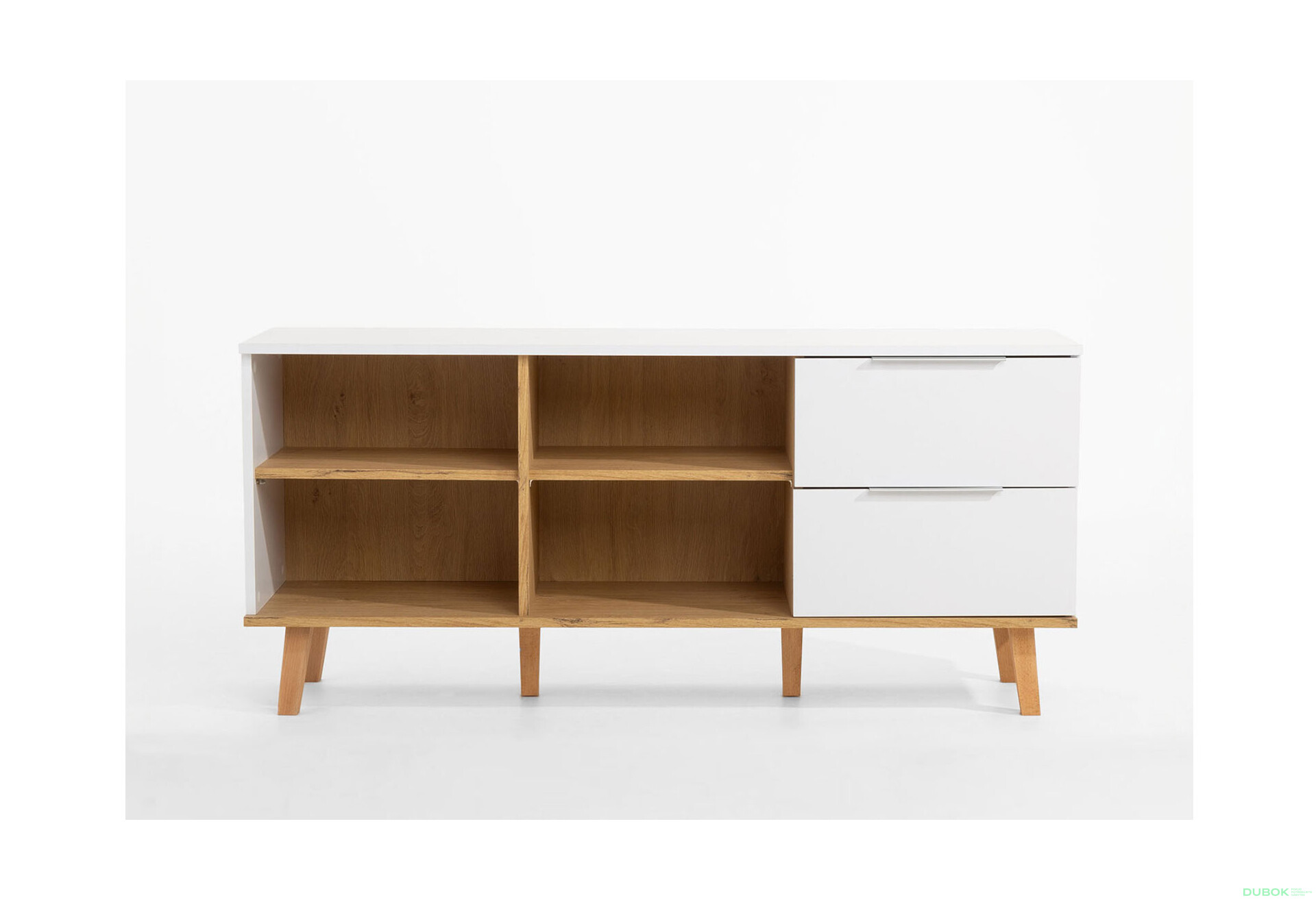 Komoda 2s/134 bílá / dub kamenný Neptun - Fotografie 2 Fotografie 2 - Komoda 2s/134 bílá / dub kamenný Neptun