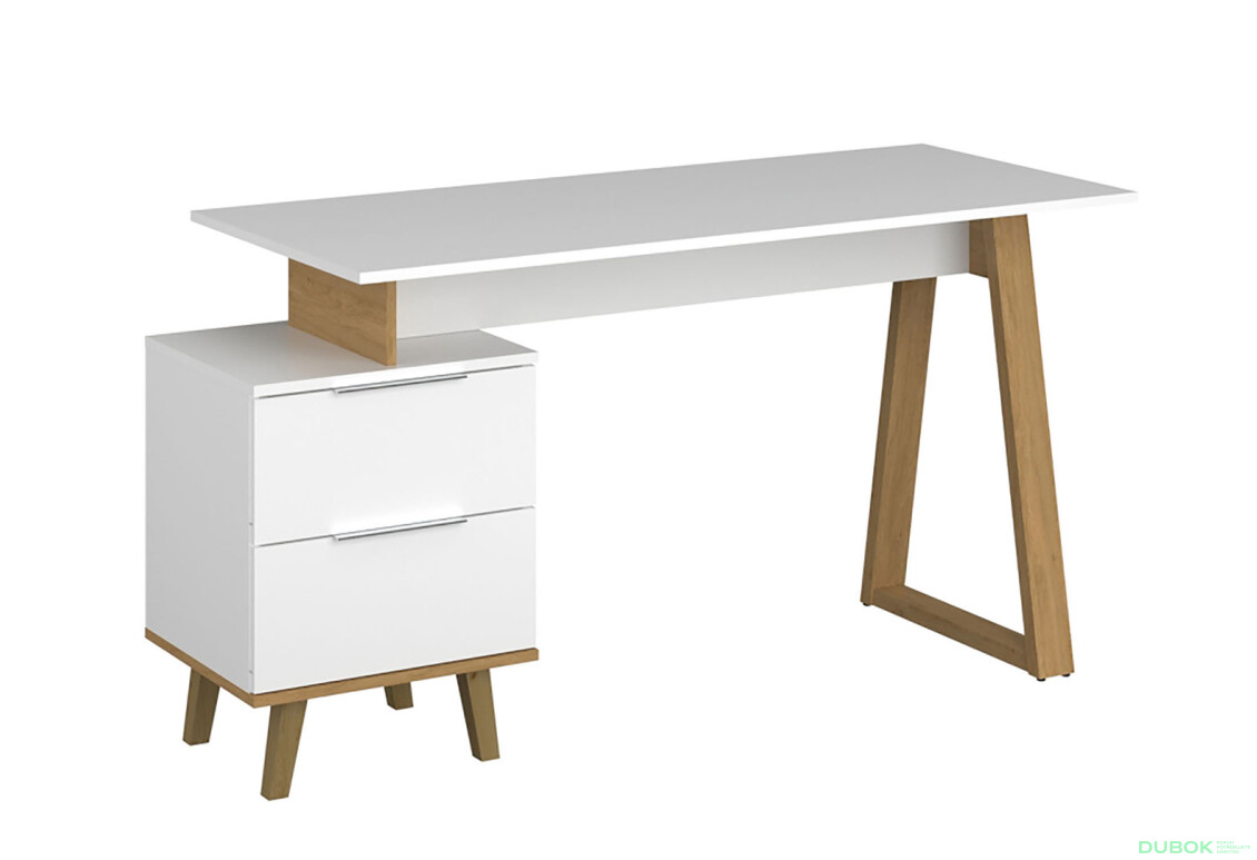 Komoda 2s/46 bílá / dub kamenný Neptun - Fotografie 3 Fotografie 3 - Komoda 2s/46 bílá / dub kamenný Neptun