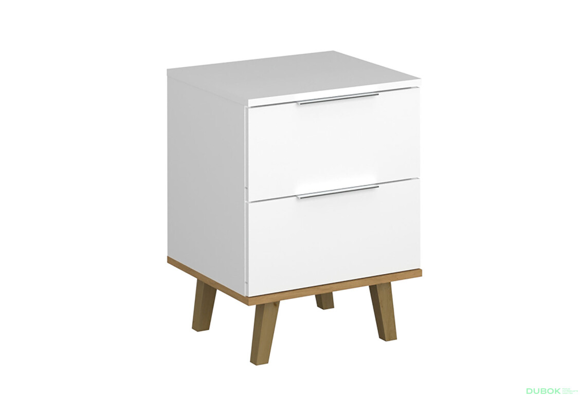 Komoda 2s/46 bílá / dub kamenný Neptun - Fotografie 2 Fotografie 2 - Komoda 2s/46 bílá / dub kamenný Neptun