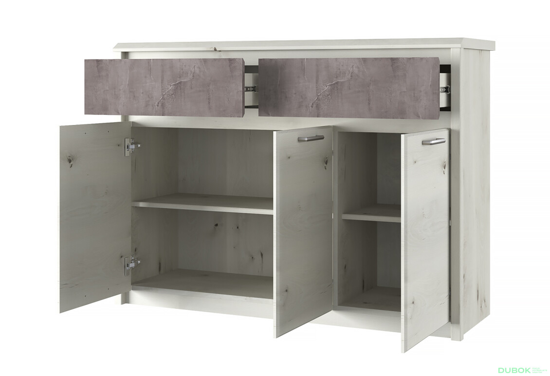 Komoda 3d2s polární olše / onyx Nonell - Fotografie 2 Fotografie 2 - Komoda 3d2s polární olše / onyx Nonell