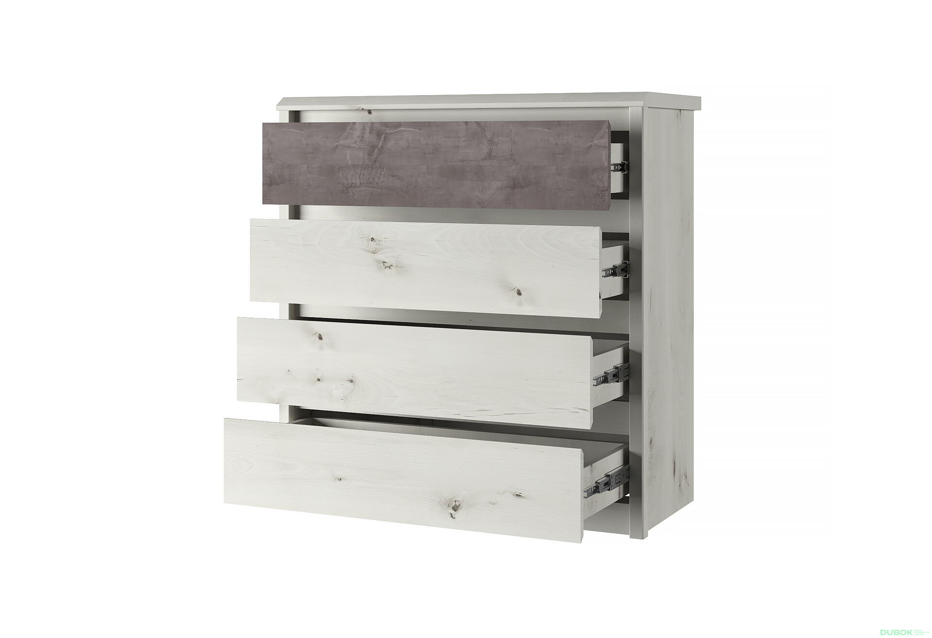 Komoda 4s polární olše / onyx Nonell - Fotografie 2 Fotografie 2 - Komoda 4s polární olše / onyx Nonell