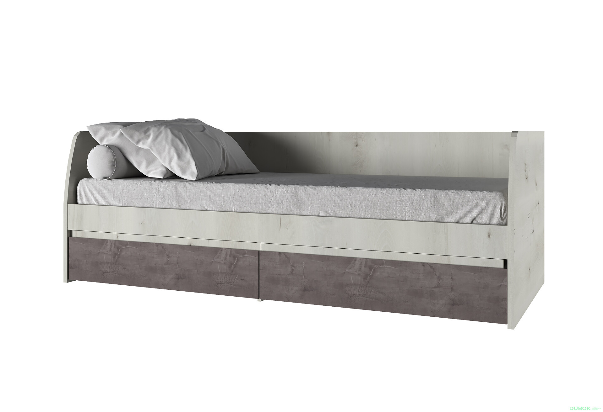 Fotografie 1 - Postel 2s/90x200 polární olše / onyx Nonell
