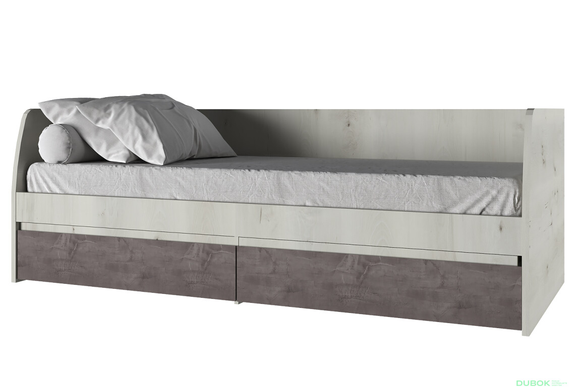 Postel 2s/90x200 polární olše / onyx Nonell