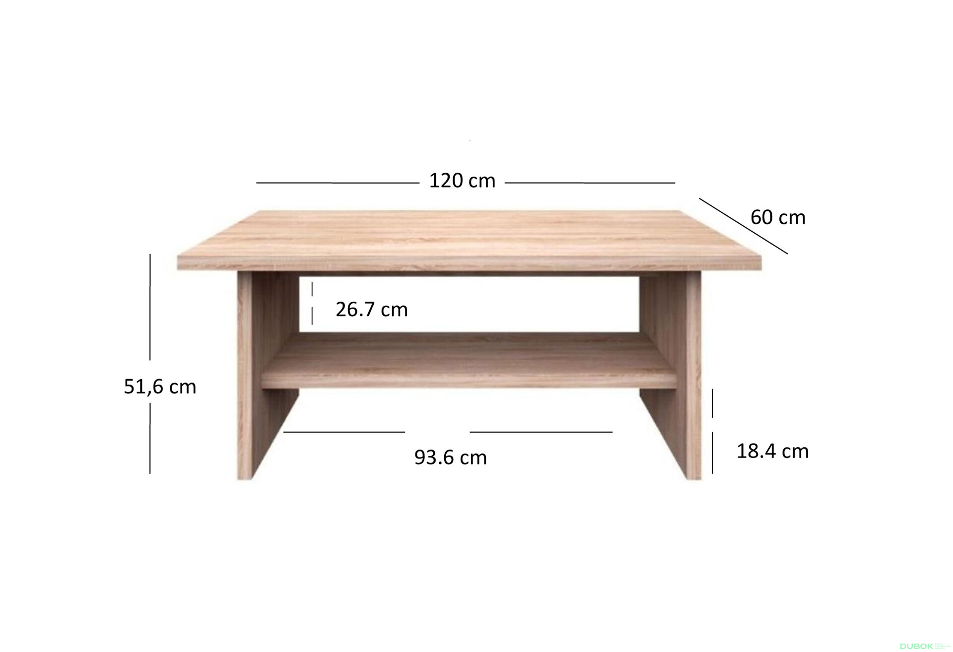 Konferenční stolek 120 dub sonoma Norton - Fotografie 3 Fotografie 3 - Konferenční stolek 120 dub sonoma Norton