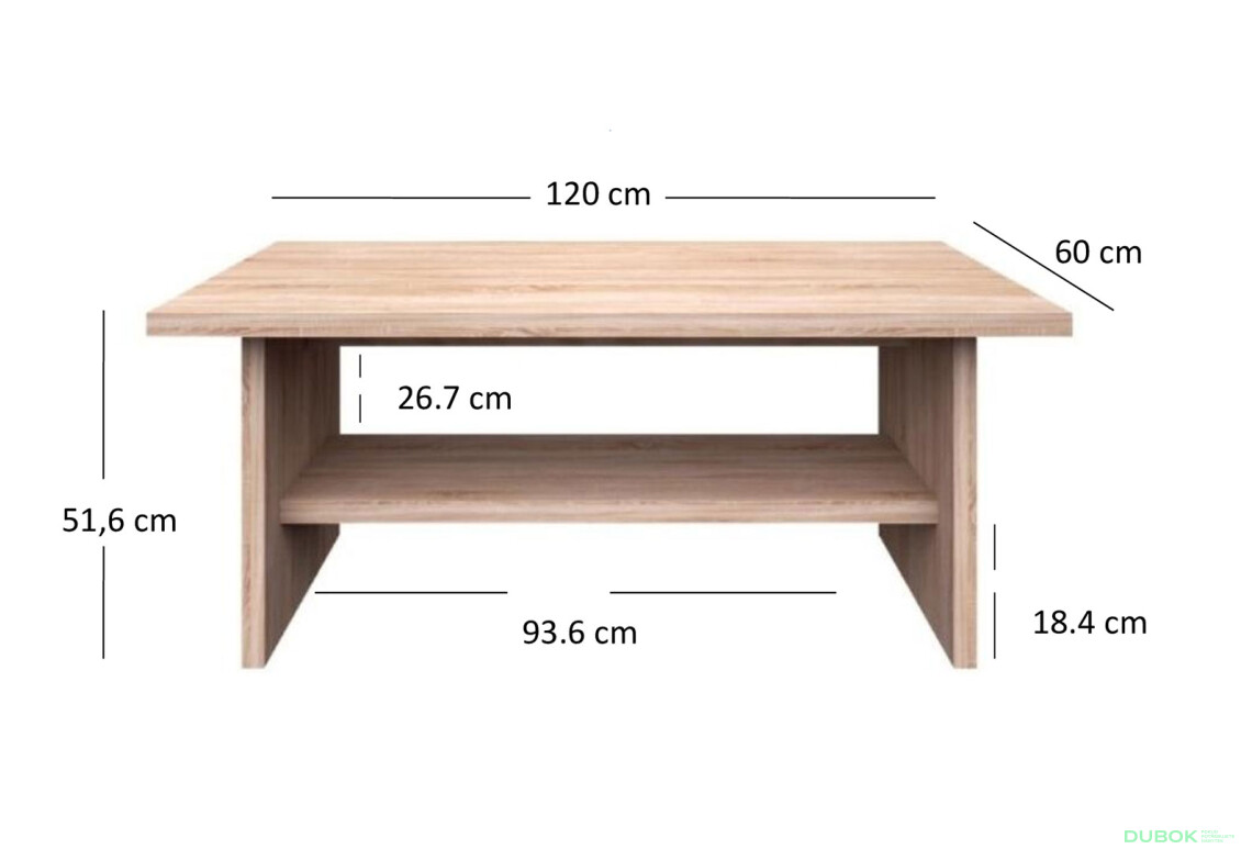 Konferenční stolek 120 dub sonoma Norton - Fotografie 3 Fotografie 3 - Konferenční stolek 120 dub sonoma Norton