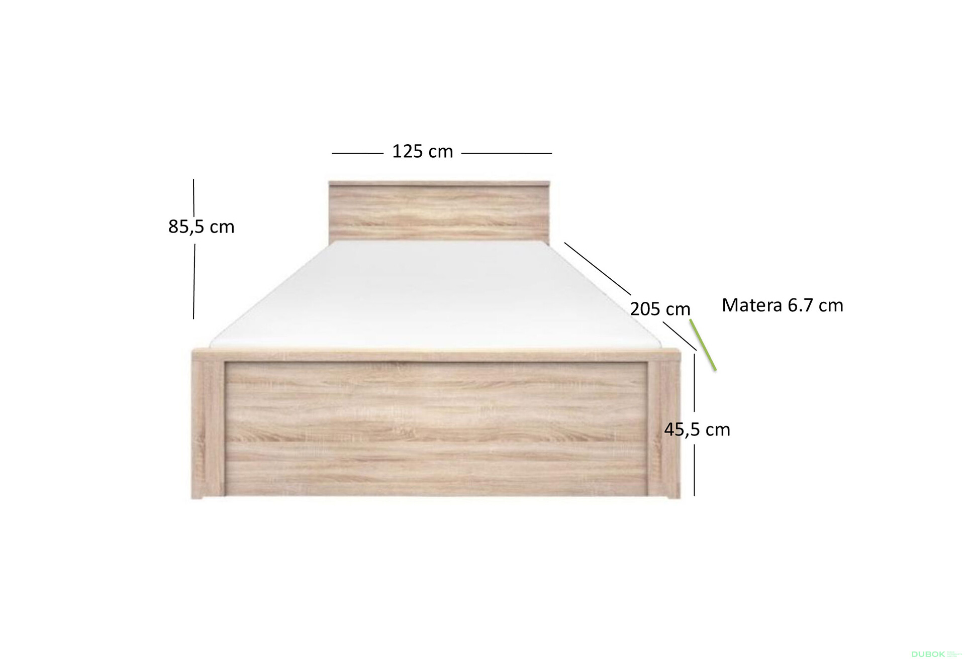 Fotografie 2 - Postel 120x200 dub sonoma Norton