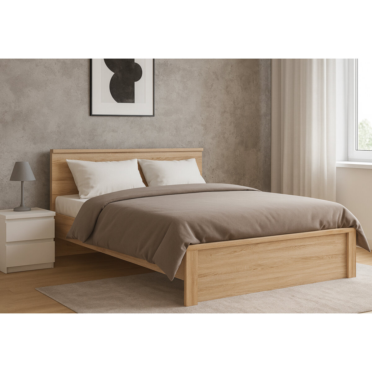 Postel 160x200 dub sonoma Norton (obrázek 2)