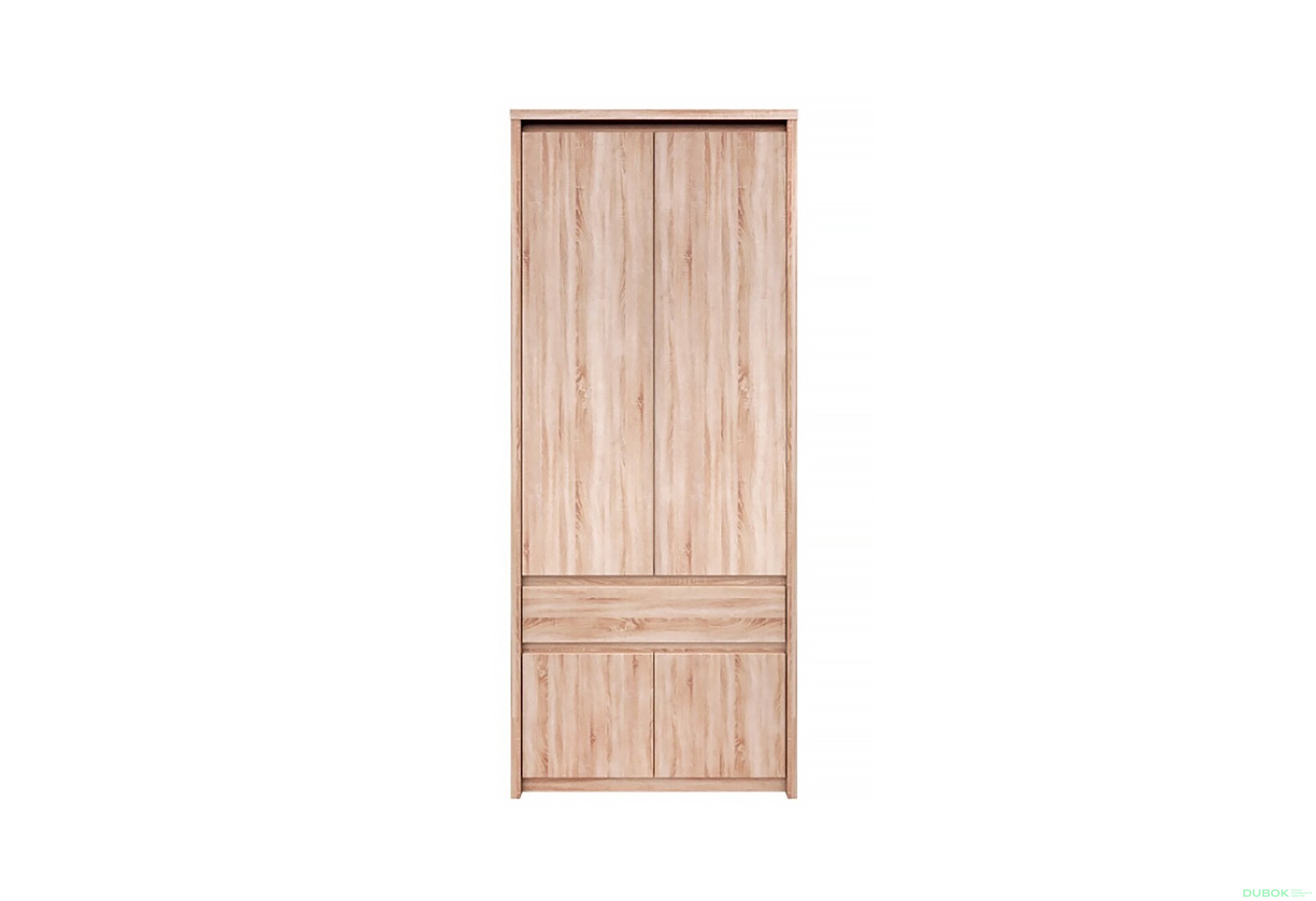 Skříň čtyřdveřová se zásuvkou Norton 66x210x40 cm Dub sonoma - Fotografie 1 Fotografie 1 - Skříň čtyřdveřová se zásuvkou Norton 66x210x40 cm Dub sonoma