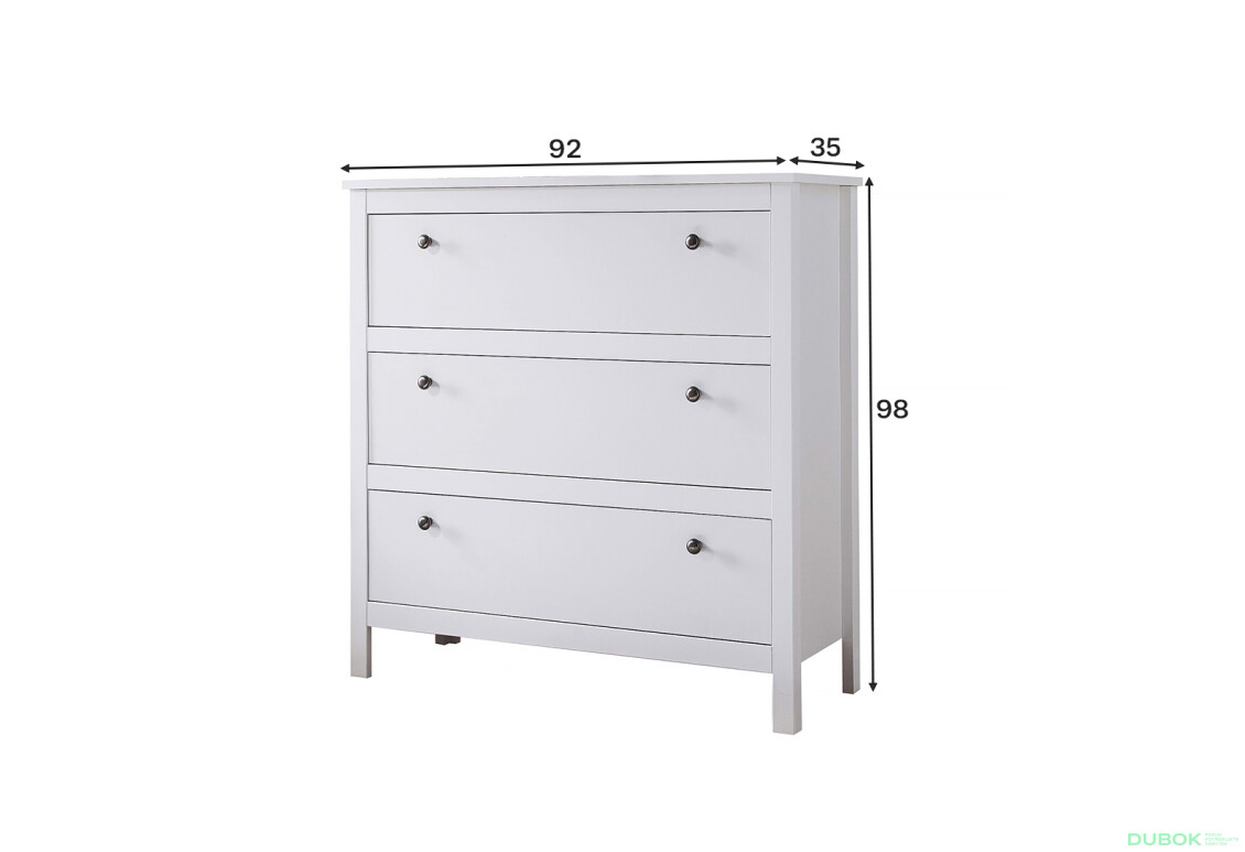Fotografie 8 - Komoda 3s bílá Ole