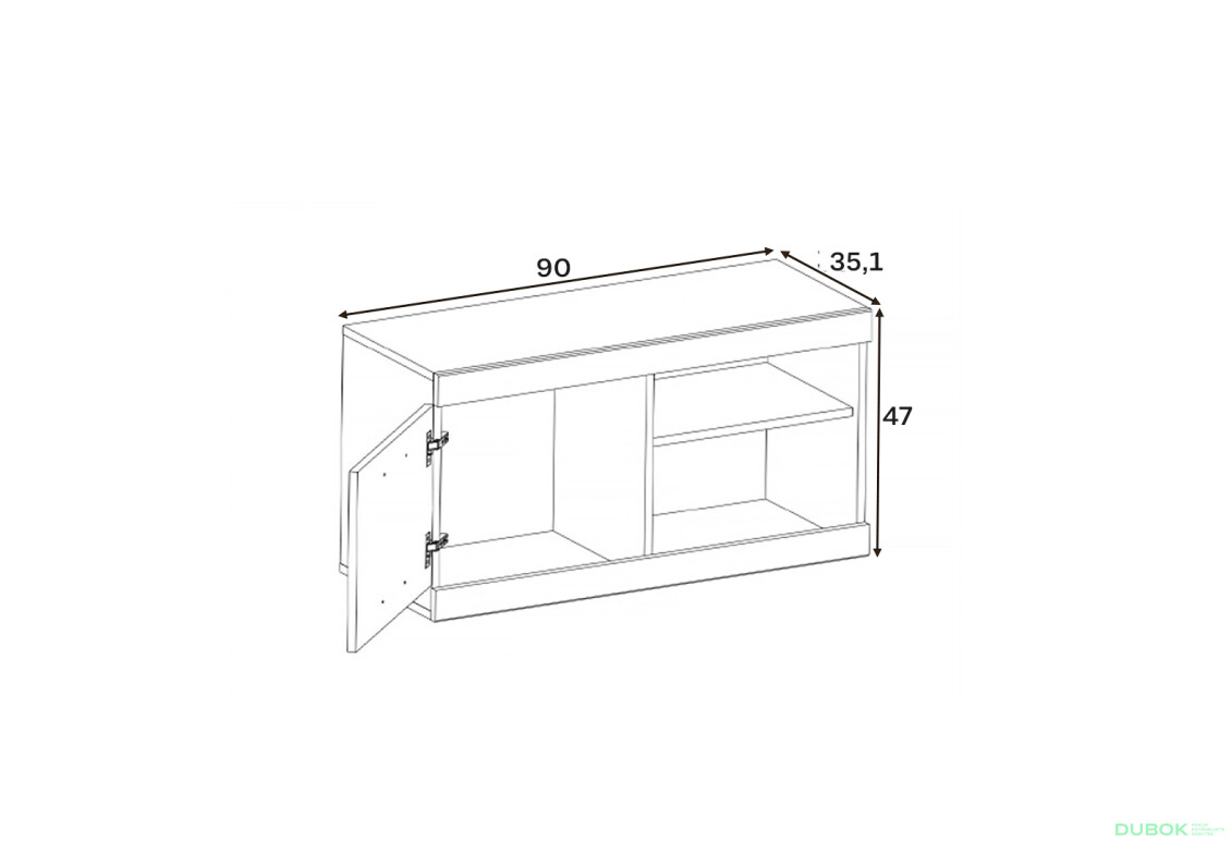 Fotografie 4 - Komoda 1d/90 dub san remo Oskar