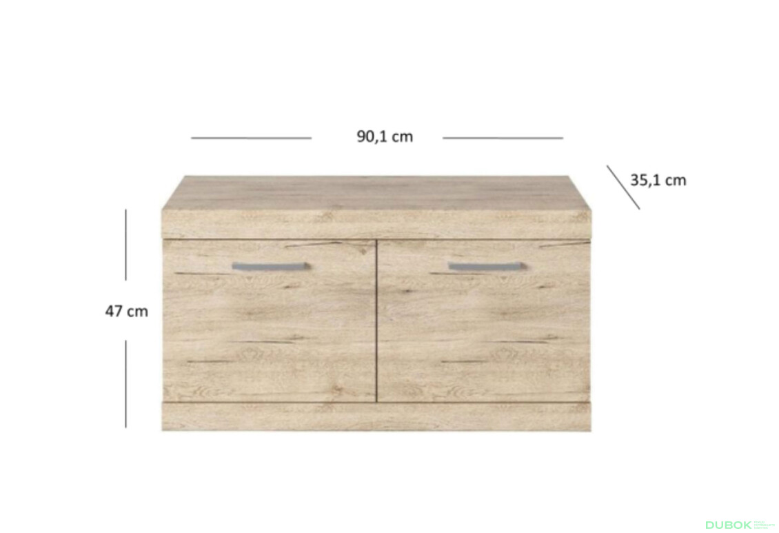 Komoda 2d/90 dub san remo Oskar