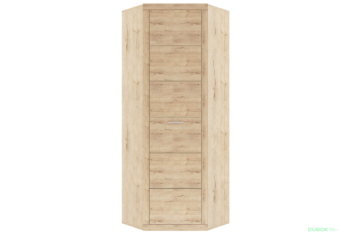 Rohová skříň jednodveřová Oskar 77x217x77.8 cm Dub san remo