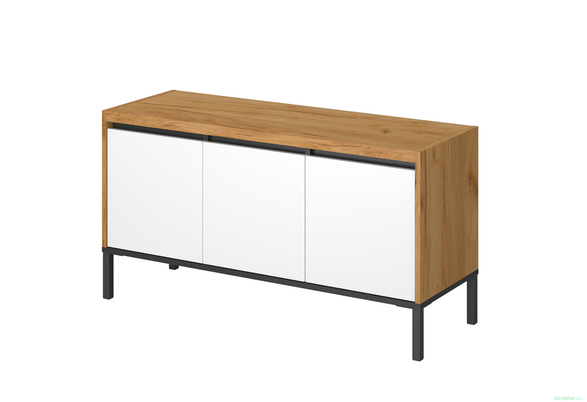 Fotografie 1 - TV stolek 3d/115 dub craft zlatý / bílý Palmor