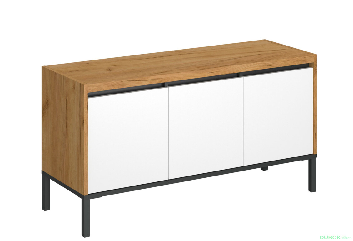Fotografie 3 - TV stolek 3d/115 dub craft zlatý / bílý Palmor
