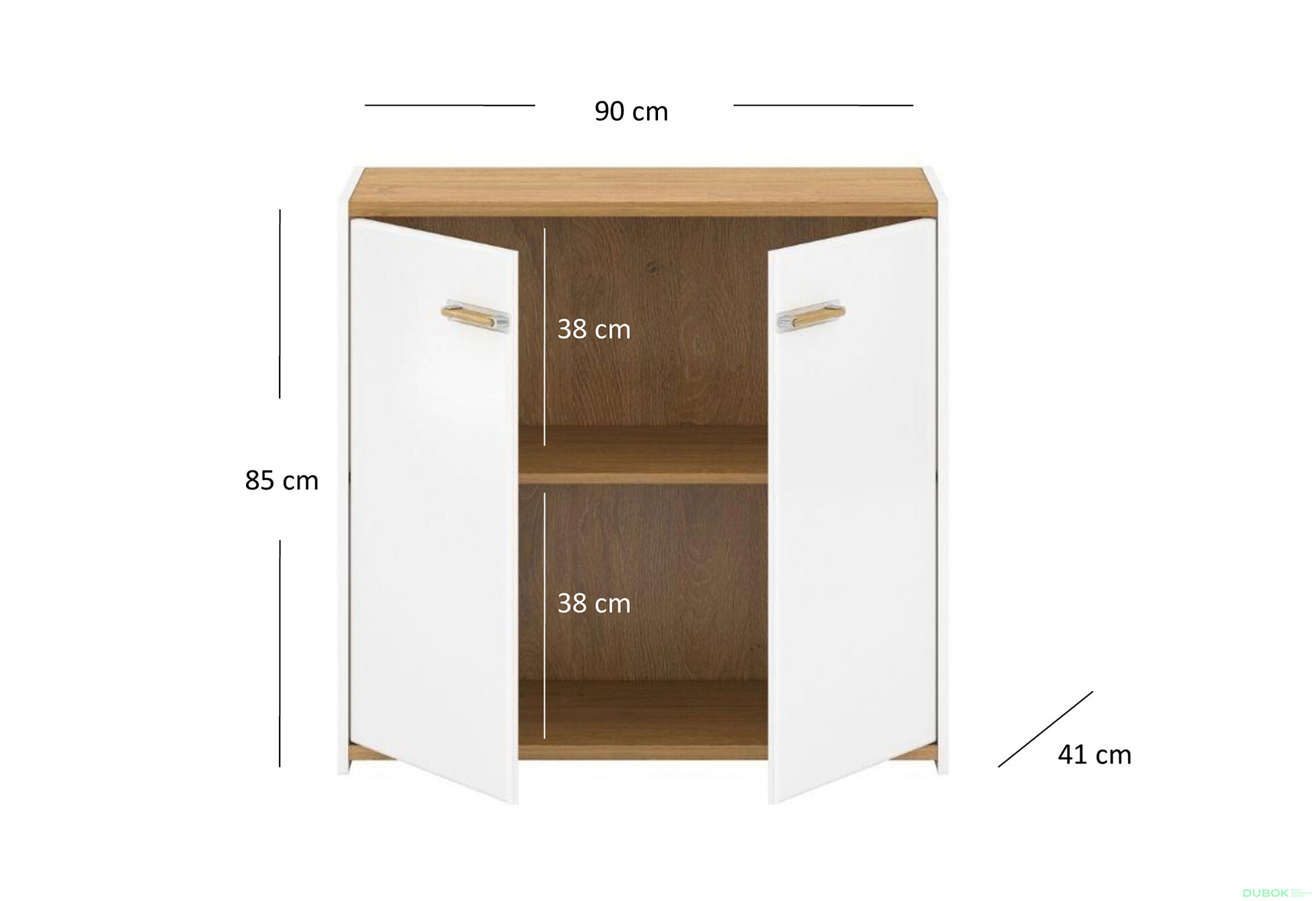 Komoda 2d bílý mat Adam - Fotografie 3 Fotografie 3 - Komoda 2d bílý mat Adam