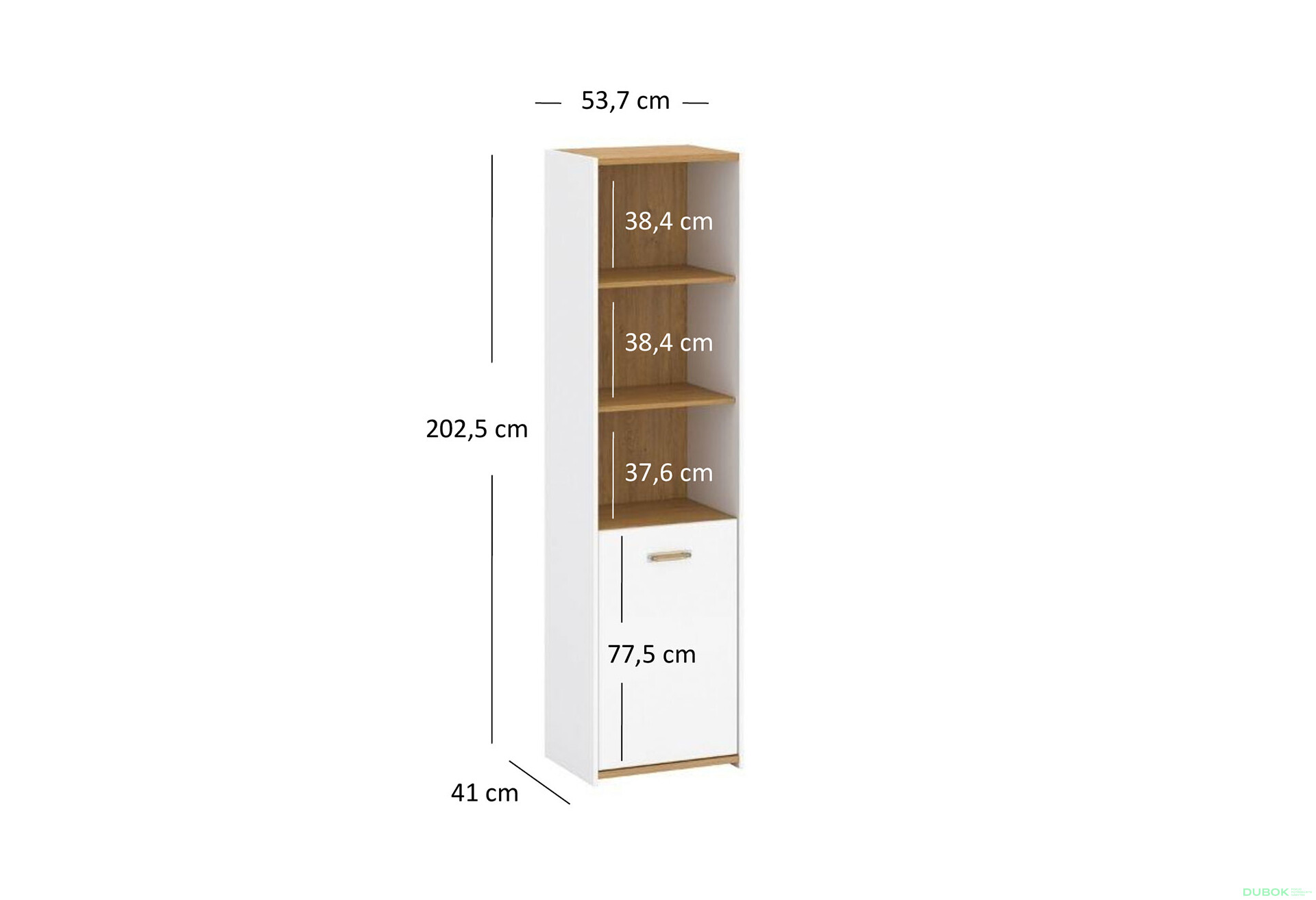 Regál otevřený 1d bílý mat Adam - Fotografie 3 Fotografie 3 - Regál otevřený 1d bílý mat Adam